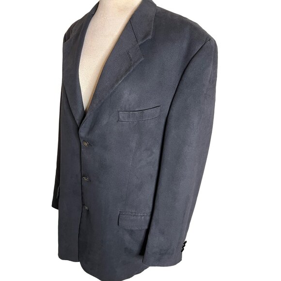Carlo Simone Men's Sports Jacket 43T Black Made In Canada 3 Button - Picture 2 of 16